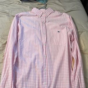 Vineyard Vines Slim Fit Tucker Shirt - Pink Gingham Pattern